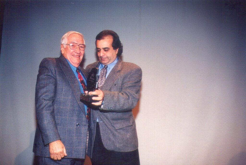 Edgar Saba con el Director del Festival de Cine de Cartagena, Colombia