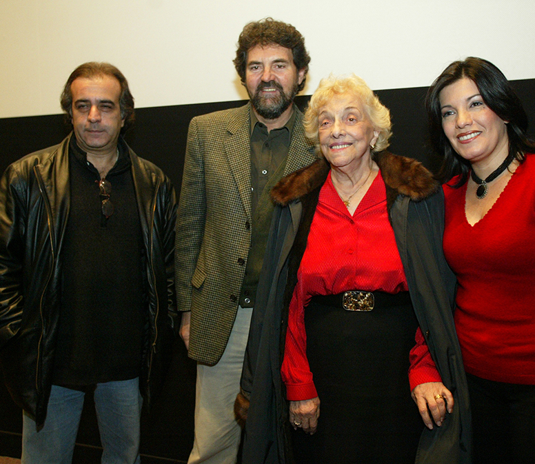 Edgar Saba con Francisco Lombardi y Elvira Travesí