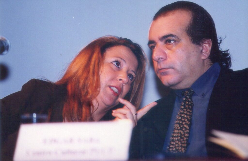 Edgar Saba con la Directora de Ibermedia